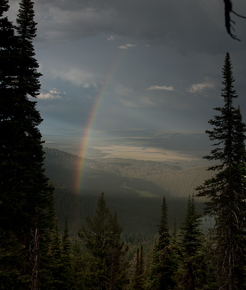 Rainbow over Island Park, Viewed from Bishop
Mt.